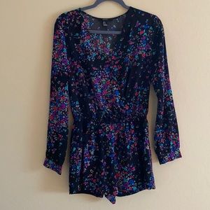 Floral Long Sleeve Romper